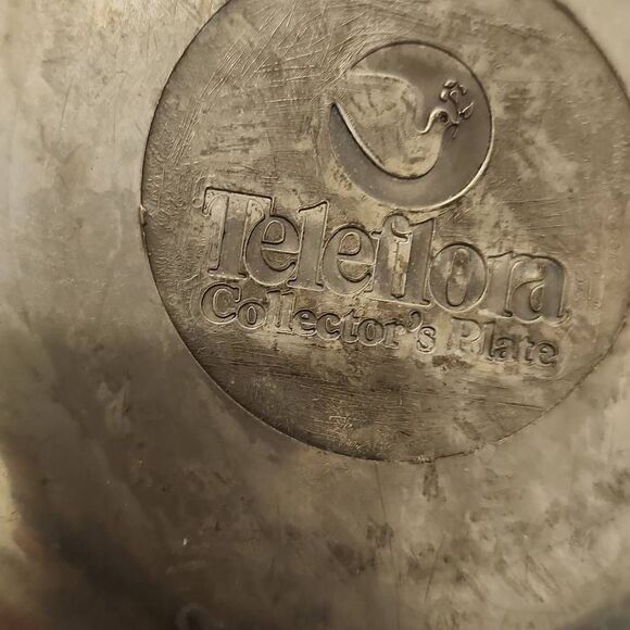 Peace On Earth Metal Tray/ Hammered Metal Tray/ Pewter Style Tray... - Picture 4 of 4